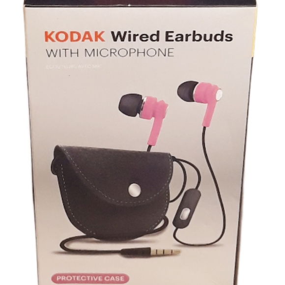 Kodak Other Kodak Pink Wired Earbuds With Microphone And